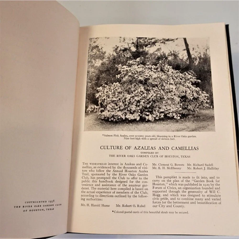 A Garden Book for Houston 1939 Vinyl Cover Forum of Civics Houston Garden Club